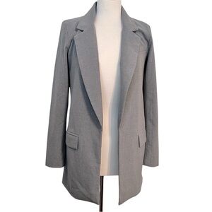 Joie Light Grey Long Open‎ Front Blazer.